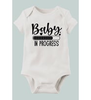 Unisex Bebek Beyaz Organik Baskılı Pamuklu Body