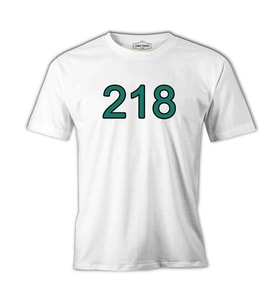 Squid Game - 218 Beyaz Erkek Tshirt