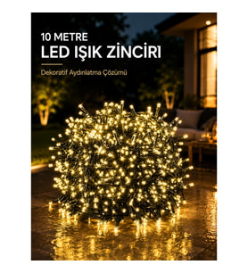 10 Metre Gün Işığı LED Folyo Balon – Kumandalı Hafif ve Taşınabilir Dekorasyon