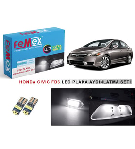 Honda Civic Fd6 LED Plaka Aydınlatma Ampul Seti FEMEX Parlak Beyaz