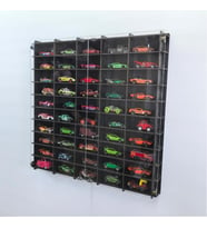 Kapaklı 1/64 Ölçek 50Araç Hotwheels Matchbox metal araç Uyumlu Model Oyuncak Araba Rafı