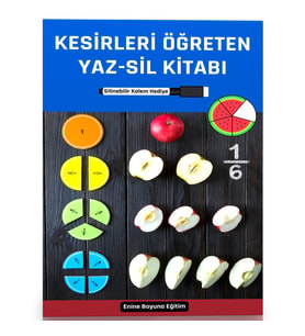 Kesirleri Öğreten YAZ-SİL Kitabı