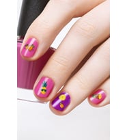 Ananas Tırnak Dövmesi, Tırnak Tattoo, Nail Art, Tırnak Sticker