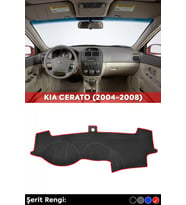 Kıa Cerato (2004-2008) 3d Torpido Koruma Kılıfı - Ön Göğüs Panel Kaplama - Kırmızı Şerit