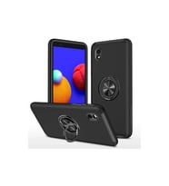 Samsung Galaxy A01 Core Kılıf Elit Yüzüklü Kapak - Siyah