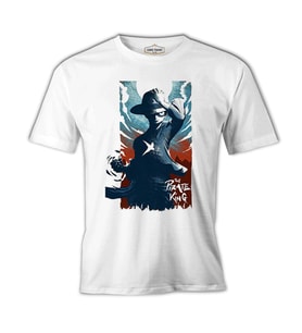 One Piece - The Pirate King Beyaz Erkek Tshirt