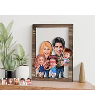 BK Gift Kişiye Özel Aile Karikatürlü 3D Ahşap Tablo, Sevgiliye Hediye, Arkadaşa Hediye, Yıl Dönümü Hediyesi, Doğum Günü Hediyesi-6