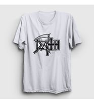 Presmono Unisex Beyaz Logo Death T-Shirt 138038tt (Beyaz)