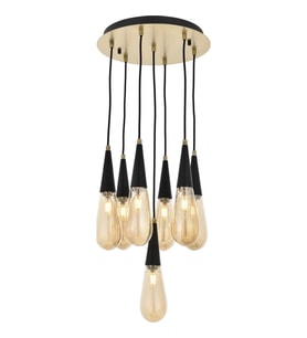 AVONNI AV-60059-7ET Eskitme Kaplama Modern Avize E14 Metal Cam 40cm