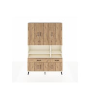 Arges Gardrop 8 Raflı 2 Çekmeceli 6 Kapaklı 132x30x195 Aytaşı-Çam