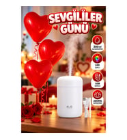 Sevgiliye Özel Led Işıklı USB Şarjlı 300 ml Ultrasonik Hava Nemlendirici Aroma Difüzörü