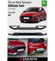 S-Dizayn Hyundai i20 Ön ve Arka Tampon Koruma Difüzör Seti 2020 Üzeri A+ Kalite