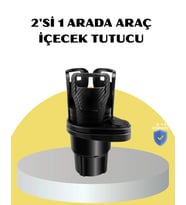 Araç İkili Bardak Tutucu Ayarlanabilir Genişlik 360° Döner Sistem