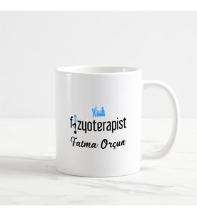 Fizyoterapist Kupa Bardak (3. Tasarım) (Beyaz)