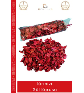 #GülKurusu Kırmızı Kuru Gül Yaprağı Hediyelik Kutu Süsleme Dekoratif Doğal Gül Kurusu Kokulu 100 Gr
