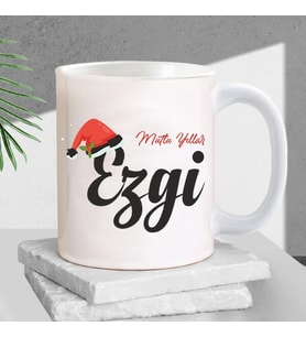 Kişiye Özel Mutlu Yıllar Yazılı Yılbaşı Temalı Kupa