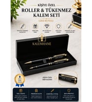 Kişiye Özel Lüks Kutulu Roller ve Tükenmez Kalem Seti