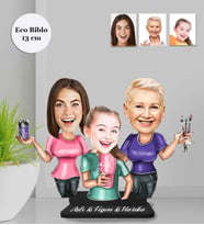 Kişiye Özel Anneler Kızları Ahşap Eco Biblo -1