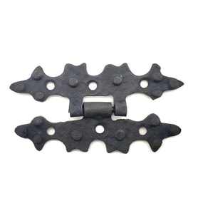 Antika Tarz Dekoratif Pirinç Yıldız Menteşe - 84x44 Mm, Oksit
