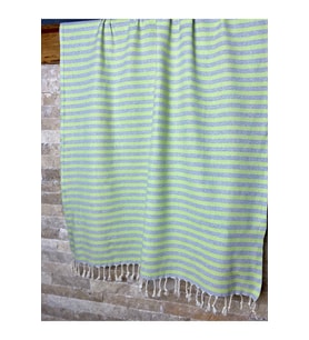 Organik Pamuk Yeşil 90x190 Peştemal Plaj Hamam