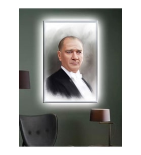 Led Işıklı Gazi Mustafa Kemal Atatürk Tablo