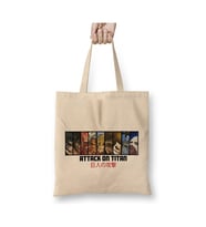 Attack On Titan Bez Çanta Uzun Saplı Alışveriş Çantası Plaj Çantası (Beyaz)
