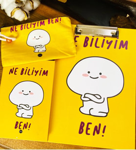 Ne Biliyim Ben Tasarımlı Sekreterlik Defter Ve Kalemlik Kırtasiye Seti
