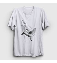 Presmono Unisex Beyaz Icarus Melek Falling Angel T-Shirt 509521tt (Beyaz)