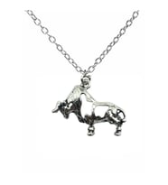 Iron Taurus – Boğa Figürlü Unisex Kolye (60 cm Zincirli) (Gümüş)