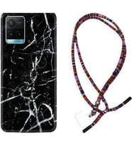 Vivo Y11S Y21S Y20 Y20S Y70 Kılıf Boyun Asklı Rasta Silikon Black Marble 3 1382
