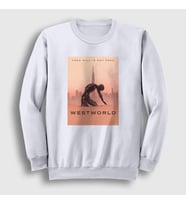 Presmono Unisex Beyaz Free Will Westworld Sweatshirt