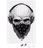 Skull Branca Feminina e Masculina Puzzle 240 Parça Yapboz