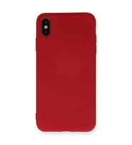 Apple İphone X Kılıf Nano İçi Kadife Silikon - Kırmızı