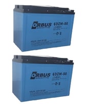ORBUS 12V 80 AMPER 2'Lİ PAKET JEL ELEKTRİKLİ BİSİKLET (e-bike) AKÜSÜ EBATLAR : 223x121x174 (2025 üretim)