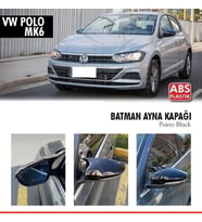 Volkswagen Polo Mk6 2017 Sonrası Batman Yarasa Ayna Kapağı (Parlak Siyah)