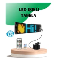Mey İthalat® USB Destekli LED Mağaza Tabelası – Renkli RGB Kayan Yazı Paneli