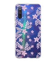 Xiaomi Mi 9 Se Uyumlu Kapak Floral Pudra Tasarımlı Şeffaf Silikon Kılıf