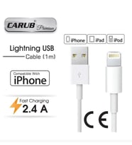 CARUB Şarj Kablosu Usb İphone 1 metre (Beyaz)