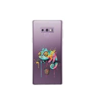 Samsung Galaxy Note 9 ile Uyumlu Splash Bukalemun Tasarımlı Şeffaf Silikon Kılıf