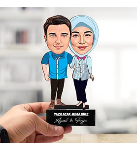 Kişiye Özel Karikatürlü Sevgiliye Hediye Ellerimiz Ayrılmasın Biblosu