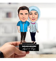 Kişiye Özel Karikatürlü Sevgiliye Hediye Ellerimiz Ayrılmasın Biblosu