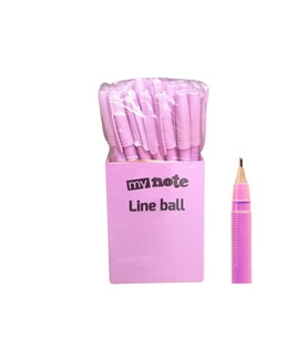 Mynote Line Ball 50'li PP Kutu Pastel Mor