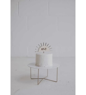 Ahşap One Yazılı  Pasta Süsü - Cake Topper