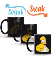 Homer Simpson Sihirli Kupa Bardak Porselen