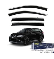 Niken Nissan X-Trail Cam Rüzgarlığı Kromlu 2014-2023 4'Lü (Beyaz)