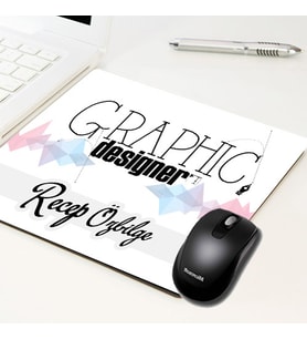 Grafikerlere Özel İsim Yazılı Mousepad