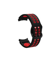Samsung Galaxy Watch 4 44mm Uyumlu Kordon Silikon Esnek Yumuşak Delikli Spor KRD-02 Kayış