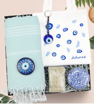 Kişiye Özel Bez Çanta & Peştemal & El Aynası & Anahtarlık & Magnet Hediye Seti