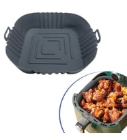 Roichil® Renkli Isıya Dayanıklı Yıkanılabilir Silikon Fırın Airfryer Kare Model Pişirme Matı 20 cm