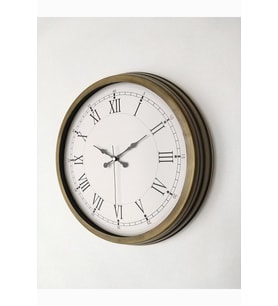 Hediyelik Metal Eskitme Roma Rakamlı Retro Duvar Saati 40 Cm